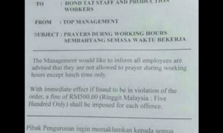 Klang company denies forbidding Muslim staff from praying in viral memo