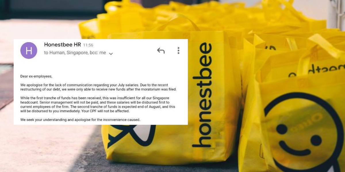 Honestbee Receives New Funds But Still “Insufficient” To Pay Salaries Of All S’pore Staff