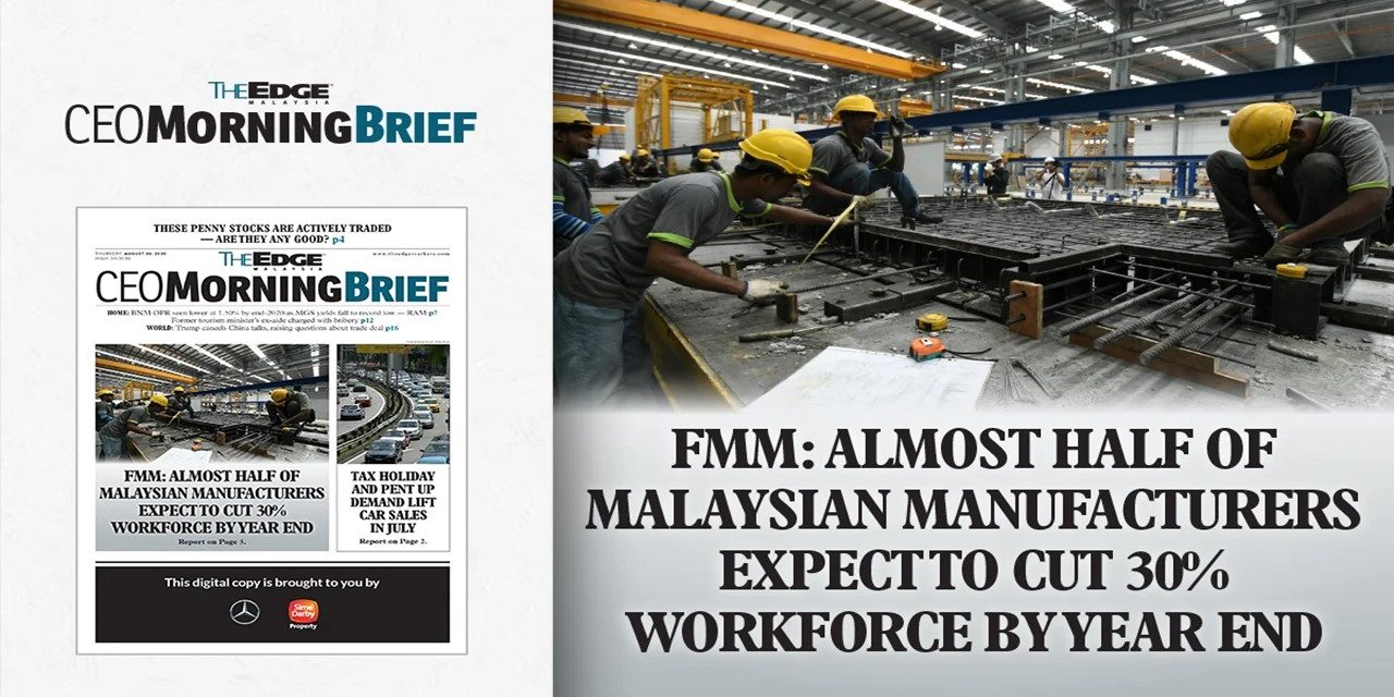 Almost half of manufacturers plan 30% job cuts by year-end — FMM-MIER survey